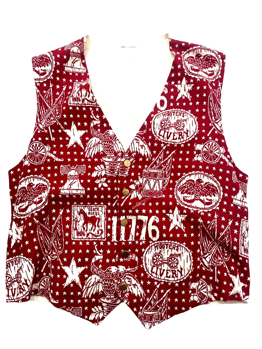 Unisex Vintage Red Cream Hooters Livery UGLY CHRISTMAS Vest